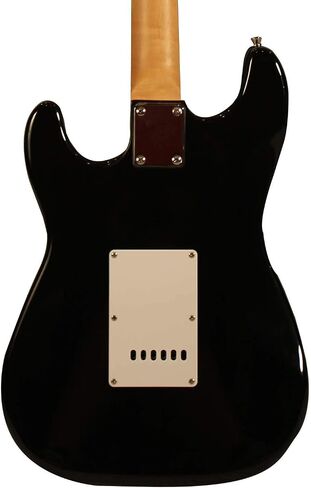 Sawtooth 6 String Electric Guitar Pack, Black with Chrome Pickguard, Right Handed (ST-ES-BKC-TRAVEL) in Saudi Arabia