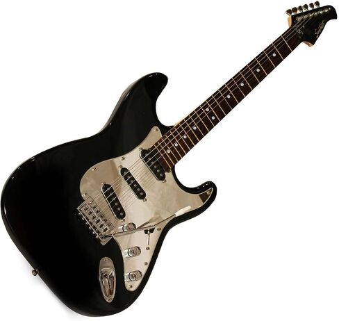 Sawtooth 6 String Electric Guitar Pack, Black with Chrome Pickguard, Right Handed (ST-ES-BKC-TRAVEL) in Saudi Arabia