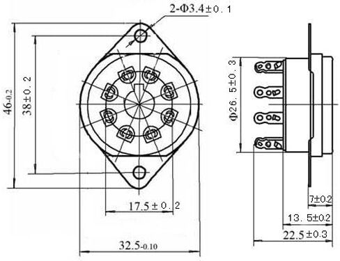 كاري 4 قطعة 8pin الباكليت فراغ أنبوب مآخذ صمام قاعدة الهيكل Fr El34 Kt88 6550 6sn7 in Kuwait