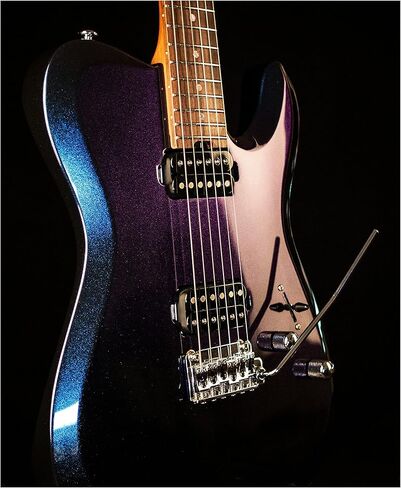 M MUSI Virgo Fusion Electric Guitar Coil Split Humbucker Pickup القيثارات الكهربائية ذات الجسم الصلب، نهاية مستديرة من الفولاذ المقاوم للصدأ، جسم الماهوجني، رقبة القيقب المحمص، لموسيقى الروك/البلوز/الجاز، VF in Kuwait