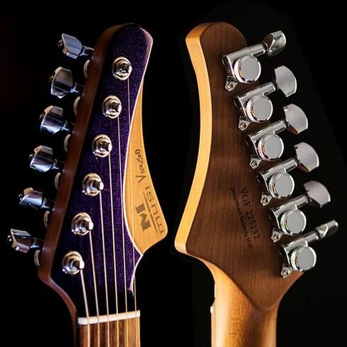 M MUSI Virgo Fusion Electric Guitar Coil Split Humbucker Pickup القيثارات الكهربائية ذات الجسم الصلب، نهاية مستديرة من الفولاذ المقاوم للصدأ، جسم الماهوجني، رقبة القيقب المحمص، لموسيقى الروك/البلوز/الجاز، VF in Kuwait