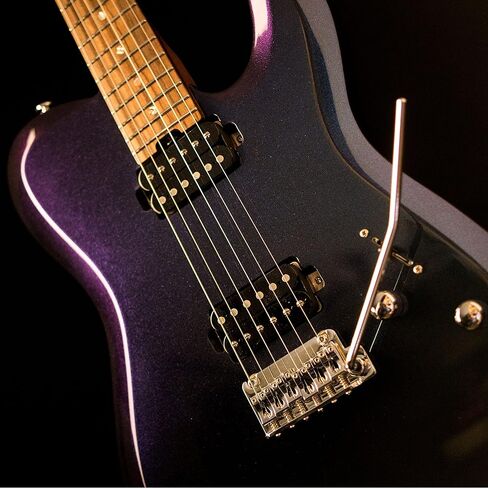 M MUSI Virgo Fusion Electric Guitar Coil Split Humbucker Pickup القيثارات الكهربائية ذات الجسم الصلب، نهاية مستديرة من الفولاذ المقاوم للصدأ، جسم الماهوجني، رقبة القيقب المحمص، لموسيقى الروك/البلوز/الجاز، VF in Kuwait