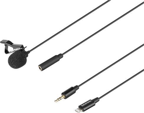ميكروفون سارامونيك لافالير مع USB-C للأجهزة المحمولة وأجهزة الكمبيوتر مع كابل بطول 6.6 قدم (2 متر) ومحول USB-C بزاوية يمنى (LavMicro U3A)، وكابل بطول 16.6 قدم (LAVMICROU3A) in Kuwait