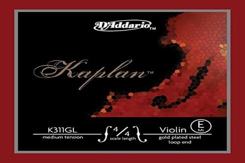 D'Addario Kaplan Gold-Plated Violin String - Single E String - K311GB 4/4M - Violin Strings - 4/4 Scale, Medium Tension, Ball End in Saudi Arabia