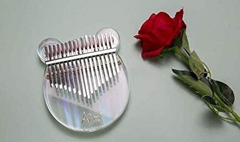 تومي بيانو ابهام كاليمبا من الاكريليك بتصميم دب قوس قزح مع شنطة حمل 17 مفتاح من كي-مي (شفاف) in Kuwait