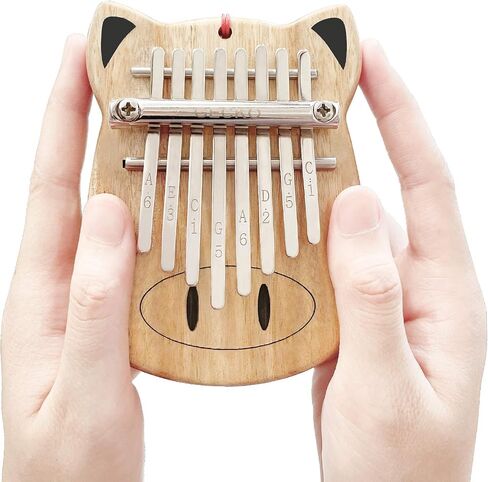 [ترقية] جيكو 8 مفاتيح ميني كاليمبا، بيانو محمول من خشب الكافور، بيانو طبيعي مصنوع يدويًا مع تعليمات الدراسة، هدية للأطفال والكبار المبتدئين (K8mini) in Kuwait