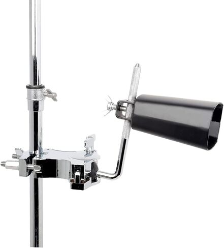 Milisten Single L Rod Mount Clamp Mounting Bracket Zinc Alloy Drum Parts Extension Clip for Tom Drum Musical Instrument Accessory Silver in Saudi Arabia