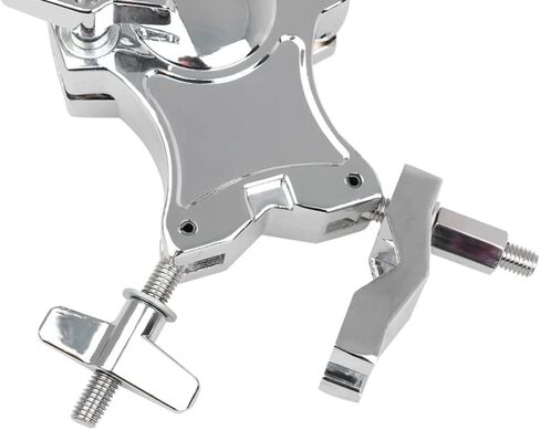 Milisten Single L Rod Mount Clamp Mounting Bracket Zinc Alloy Drum Parts Extension Clip for Tom Drum Musical Instrument Accessory Silver in Saudi Arabia
