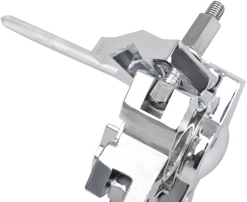 Milisten Single L Rod Mount Clamp Mounting Bracket Zinc Alloy Drum Parts Extension Clip for Tom Drum Musical Instrument Accessory Silver in Saudi Arabia
