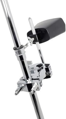 Milisten Single L Rod Mount Clamp Mounting Bracket Zinc Alloy Drum Parts Extension Clip for Tom Drum Musical Instrument Accessory Silver in Saudi Arabia
