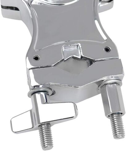 Milisten Single L Rod Mount Clamp Mounting Bracket Zinc Alloy Drum Parts Extension Clip for Tom Drum Musical Instrument Accessory Silver in Saudi Arabia