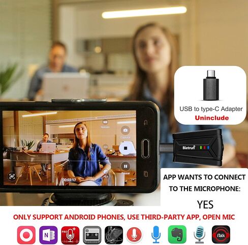 بيترون ميكروفون USB لاسلكي للكمبيوتر/اللابتوب/الكمبيوتر المكتبي، التوصيل والتشغيل، ميكروفون لافالير لاسلكي مع سماعة راس للتكبير والاجتماعات والبث الصوتي واليوتيوب والتسجيل عبر الانترنت in Kuwait