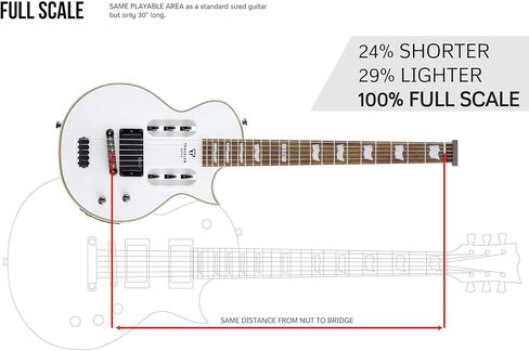 Traveler Guitar 6 String LTD EC-1 (أبيض ثلجي)، يمين (EC1 SWTG in Kuwait