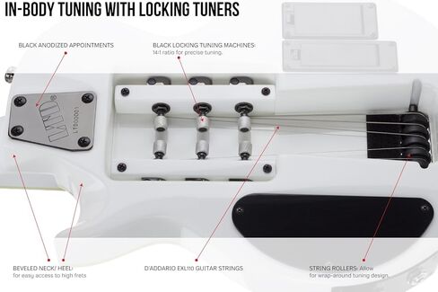 Traveler Guitar 6 String LTD EC-1 (أبيض ثلجي)، يمين (EC1 SWTG in Kuwait