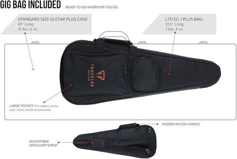 Traveler Guitar 6 String LTD EC-1 (أبيض ثلجي)، يمين (EC1 SWTG in Kuwait