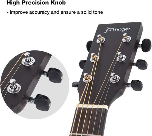JMFinger Full Size 41 Inch Cutaway Acoustic Guitar for Beginners, Starter Guitar Kits with Bag, Tuner, Strap, Picks, Natural in Saudi Arabia
