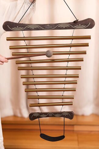 Meinl Sonic Energy Meditation Flow Chimes for Relaxing Sound Healing with Mallet and Bag, 2-Year Warranty (MFC10CMIBK), Black in Saudi Arabia