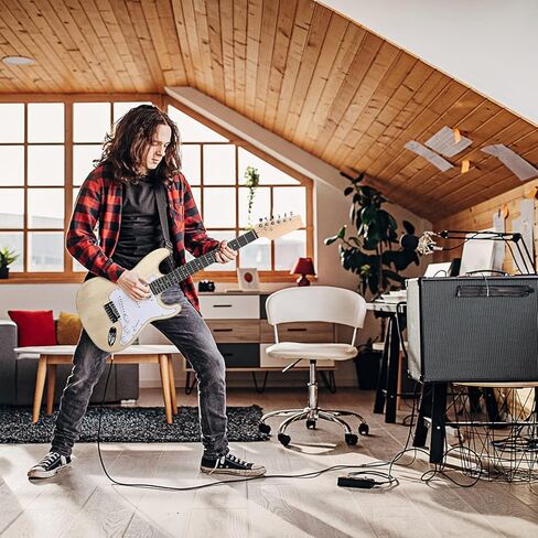 Asmuse DIY طقم جيتار كهربائي، ST Style 6 سلاسل طقم جيتار DIY للمبتدئين والمحترفين، قم ببناء جيتارك الخاص in Kuwait