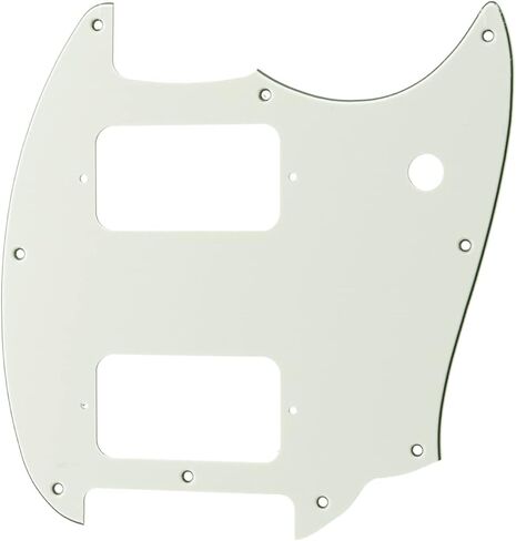Musiclily Pro 9 فتحات زاوية مستديرة HH جيتار Pickguard 2 هامبوكر لسلسلة رصاصة Squier موستانج جيتار كهربائي، 4 طبقات من اللؤلؤ الأبيض القديم in Saudi Arabia