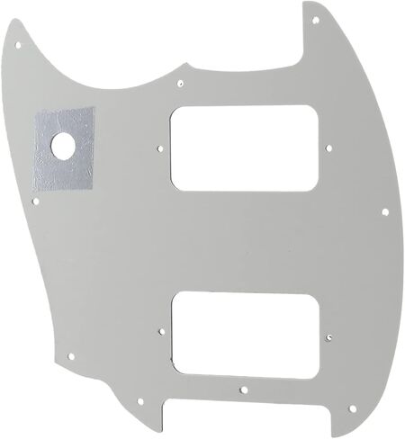 Musiclily Pro 9 فتحات زاوية مستديرة HH جيتار Pickguard 2 هامبوكر لسلسلة رصاصة Squier موستانج جيتار كهربائي، 4 طبقات من اللؤلؤ الأبيض القديم in Saudi Arabia