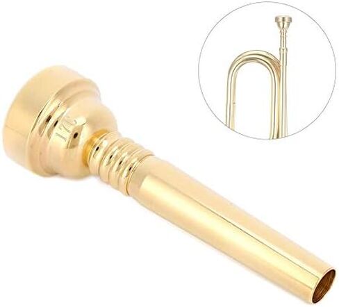 Trumpet Mouthpiece 17C,Gold Mouthpiece Brass Plated Mouthpiece Trumpet Musical Instrument Accessories in Saudi Arabia
