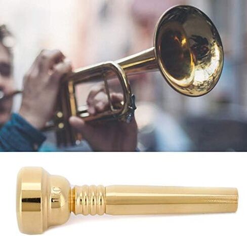 Trumpet Mouthpiece 17C,Gold Mouthpiece Brass Plated Mouthpiece Trumpet Musical Instrument Accessories in Saudi Arabia