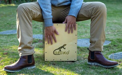 جيكو كاجون، طبلة صندوق كاجون للأطفال من خشب البتولا مع أوتار جيتار داخلية، حجم صغير محمول كاجون in Kuwait