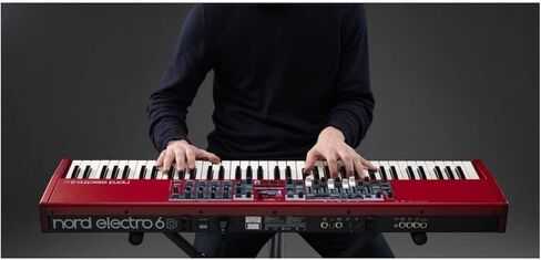 حزمة لوحة مفاتيح Nord Electro 6D 73 Key شبه مرجحة مع حافظة ناعمة وكابلات TRS مقاس 1/4 بوصة (عبوتان) (4 عناصر) in Kuwait