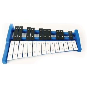 إكسيليفون سوبرانو غلوكينسبيل خشبي أزرق احترافي مع 25 مفتاحًا معدنيًا للبالغين والأطفال - يتضمن 2 مضرب بلاستيكي in Kuwait