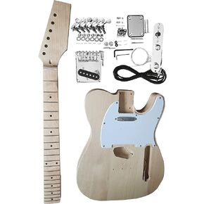 HENGYEE DIY Electric Guitar Kits 6 String Right Handed with Basswood Body maple neck & Rosewood fingerboard Chrome Hardware Build Your Own Guitar in Kuwait