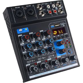 Micfuns MK2 2 XLR 2 stereo channel Unpowered Recording Mixers with mp3 bluetooth for music live computer recording in Kuwait