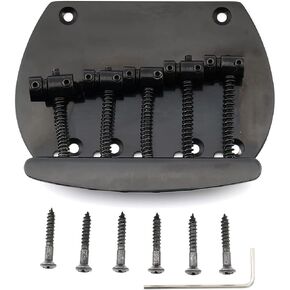 Musiclily Pro 16mm Steel 5-String Bass Bridge for Musicman Style Bass, Black in Saudi Arabia