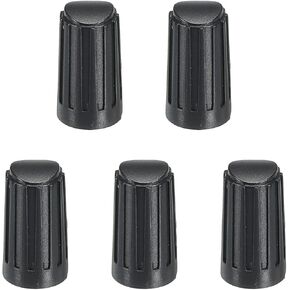 MECCANIXITY Potentiometer Control Knob ABS Guitar Knob for Electric Guitar Power Amplifiers Stereos Bass Volume Tone 6mm D Type Shaft 6mm Black 5PCS in Kuwait