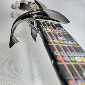 Shark Guitar Capo Pretty Cool Capo for Electric Acoustic Classical Guitar Ukulele Zinc Alloy Spring Capo (Gold)