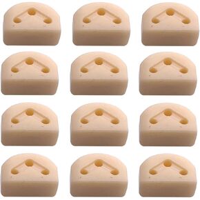 12pcs Guitar String Ties BridgeBeads for Acoustic Classical Guitar & Nylon String Guitar (Beige Color)
