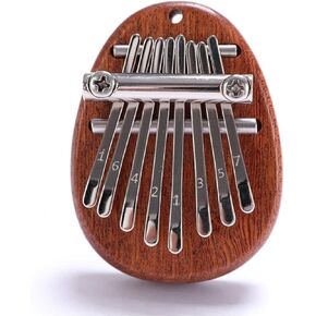 Ubblove ميني كاليمبا الإبهام البيانو 8 مفاتيح رائعة الخشب لطيف إصبع الماريمبا مع الحبل المحمولة الموسيقية قلادة هدية للأطفال البالغين in Kuwait