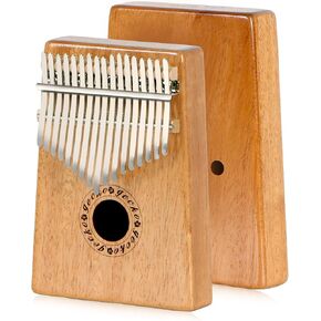 بيانو يونتي ماهوجني كاليمبا 17 مفتاحًا، بيانو إصبع محمول مع مطرقة لحن، مبيرا للأطفال البالغين والمبتدئين المحترفين in Kuwait