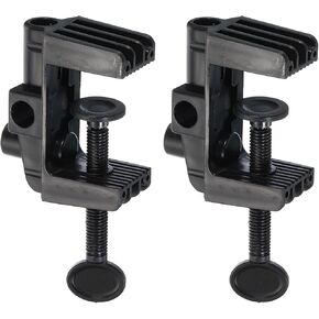 PATIKIL 0.51" Hole Dia. Desk Clamp, Plastic Adjustable Universal C-Clamp Base for Microphone Mic Arm Table Lamp Gooseneck Mount Holder, Black