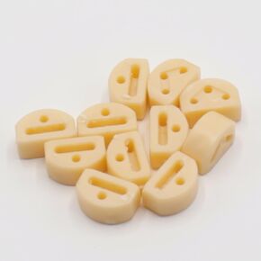 Pack of 12 Plastic Guitar String Ties Bridge Beads, 3 Hole Guitar String BridgeBeads, Guitar String Fasteners for Acoustic Classical Guitar Nylon String Guitar Ukulele(Beige)