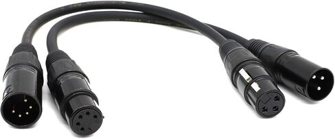 SiYear 5 PIN XLR DMX Cable15 Feet, DMX512 XLR 5 Pin Male to Female DMX 512 Turnaround DMX Stage Light Cable(4.5M in Saudi Arabia