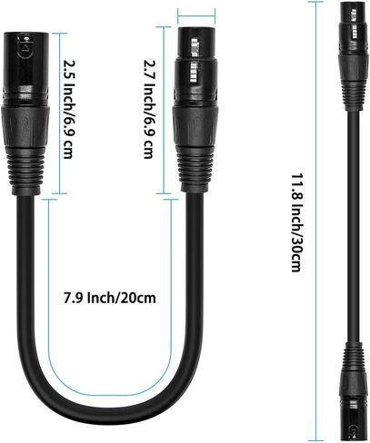 SiYear 5 PIN XLR DMX Cable15 Feet, DMX512 XLR 5 Pin Male to Female DMX 512 Turnaround DMX Stage Light Cable(4.5M in Saudi Arabia