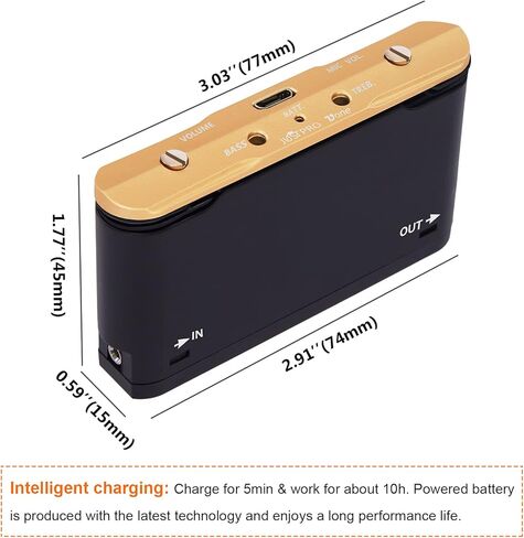 Ranch Ukulele Pickup Piezoelectric Dual-System Acoustic Pickup for 21 Inch – 30 Inch Ukulele with Buzzer in Kuwait