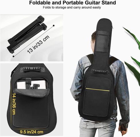 حامل جيتار، حامل أرضية جيتار Muscab المحمول مع سيليكون غير قابل للانزلاق، حامل جيتار إطاري للجيتار الصوتي/الكهربائي/الكلاسيكي والمزيد in Kuwait