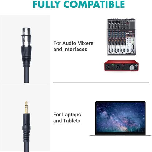 Movo Smartphone Podcast Recording Microphone Kit - 2 Pack Condenser Microphones, 2 Desktop Mic Stands, 2 Pop Filters, 2-Channel XLR Interface with Lightning Output - Compatible with iPhone, iPad, iOS in Saudi Arabia