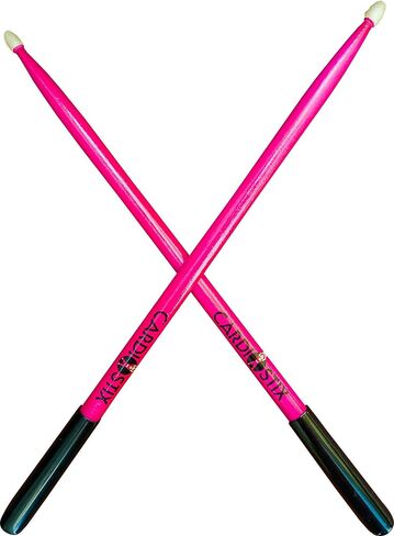 Basic Weighted 4.5oz per set American Hickory(I PAIR YOU CHOOSE) Wood Cardio Drum Sticks w/Black Grips | Drumming, Fitness, Aerobic Class, Exercises(Powder Blue) in Kuwait