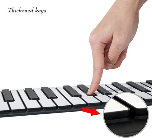 49 Keys Roll Up Piano with Carrying Bag, 8 Different Tones, Built-in Rechargeable Lithium Battery, Built-in 2W Speakers, Portable Piano, Travel Piano in Saudi Arabia