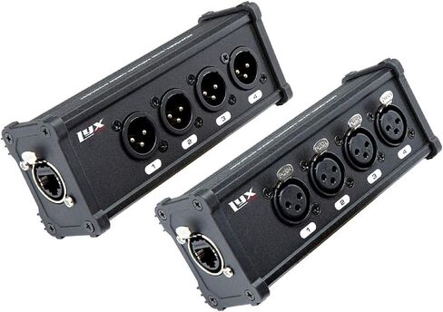 LyxPro XLR 3 Feet Audio Snake 4 Channel 3 Pin Multi Network Breakout for Stage and Recording Studio Female Connection, Great for Sound and Lighting Transfer in Kuwait