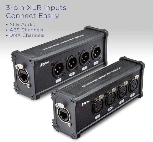 LyxPro XLR 3 Feet Audio Snake 4 Channel 3 Pin Multi Network Breakout for Stage and Recording Studio Female Connection, Great for Sound and Lighting Transfer in Kuwait