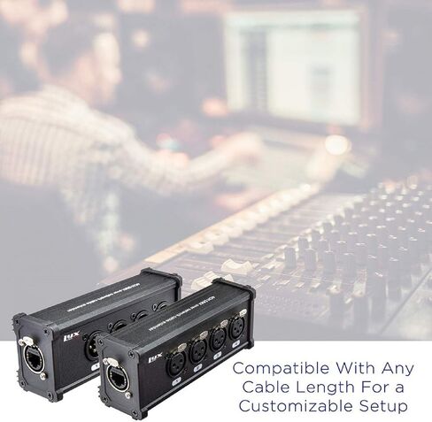 LyxPro XLR 3 Feet Audio Snake 4 Channel 3 Pin Multi Network Breakout for Stage and Recording Studio Female Connection, Great for Sound and Lighting Transfer in Kuwait