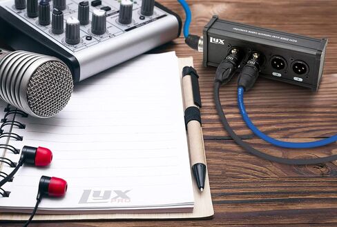 LyxPro XLR 3 Feet Audio Snake 4 Channel 3 Pin Multi Network Breakout for Stage and Recording Studio Female Connection, Great for Sound and Lighting Transfer in Kuwait